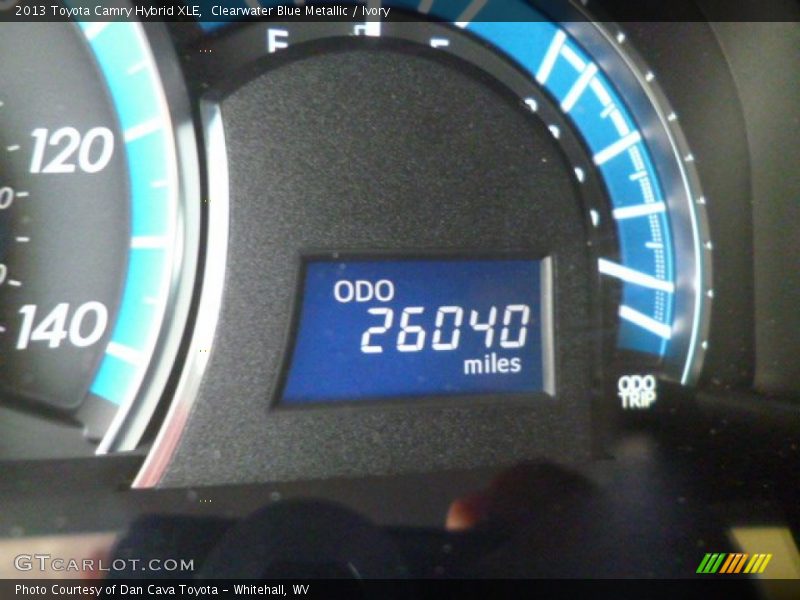Clearwater Blue Metallic / Ivory 2013 Toyota Camry Hybrid XLE