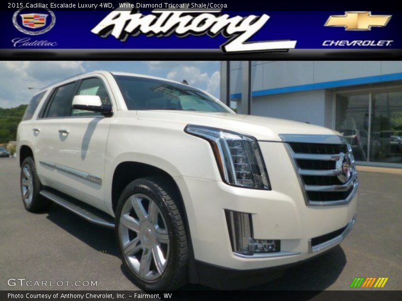 White Diamond Tricoat / Shale/Cocoa 2015 Cadillac Escalade Luxury 4WD