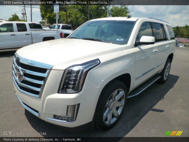 White Diamond Tricoat / Shale/Cocoa 2015 Cadillac Escalade Luxury 4WD