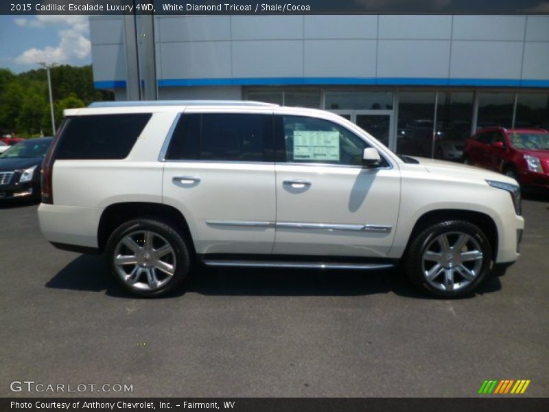 White Diamond Tricoat / Shale/Cocoa 2015 Cadillac Escalade Luxury 4WD