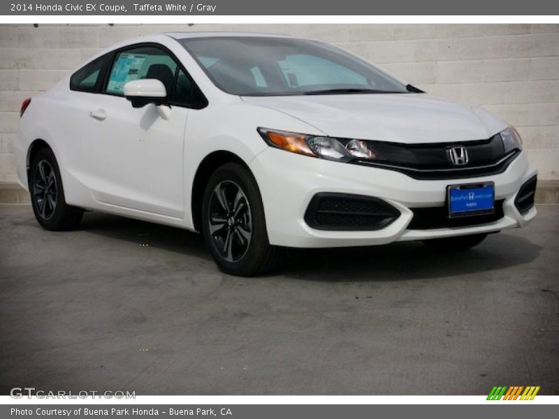 Taffeta White / Gray 2014 Honda Civic EX Coupe