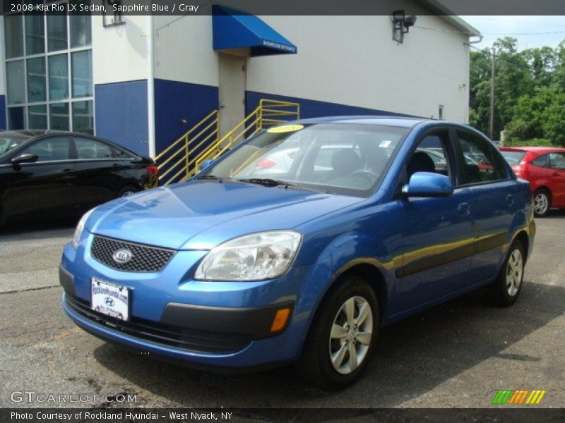 Sapphire Blue / Gray 2008 Kia Rio LX Sedan