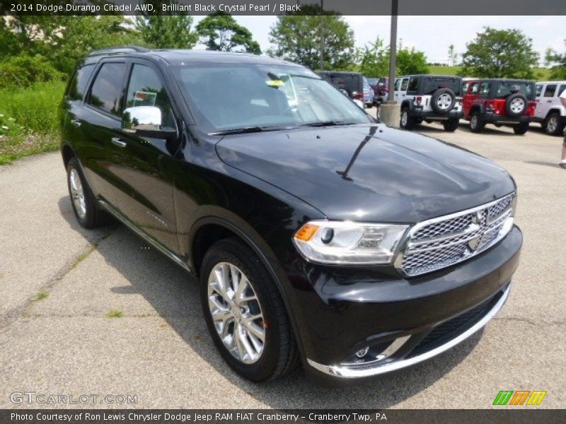 Brilliant Black Crystal Pearl / Black 2014 Dodge Durango Citadel AWD