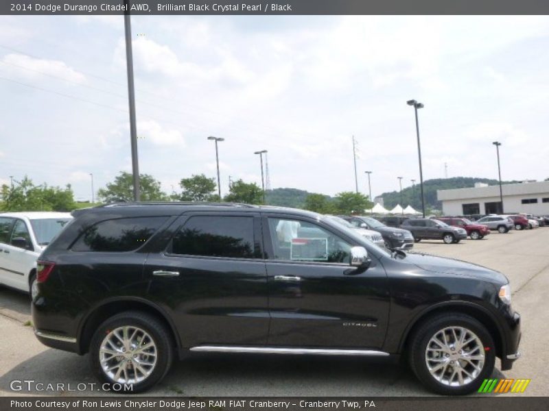 Brilliant Black Crystal Pearl / Black 2014 Dodge Durango Citadel AWD