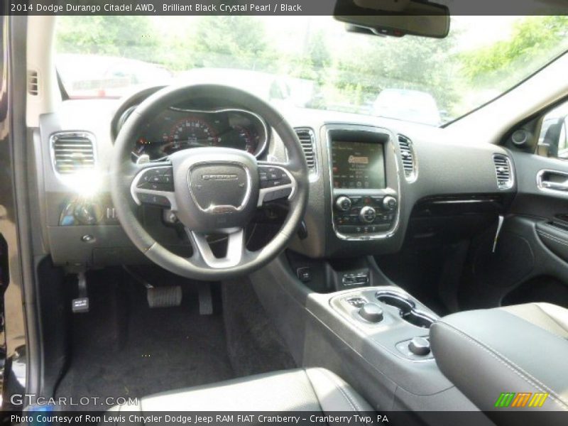Brilliant Black Crystal Pearl / Black 2014 Dodge Durango Citadel AWD
