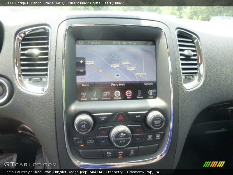 Brilliant Black Crystal Pearl / Black 2014 Dodge Durango Citadel AWD