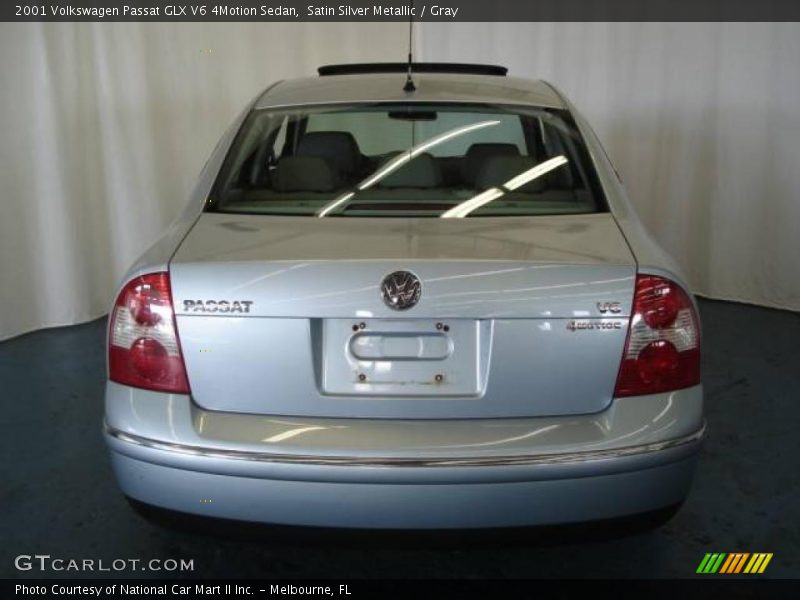 Satin Silver Metallic / Gray 2001 Volkswagen Passat GLX V6 4Motion Sedan