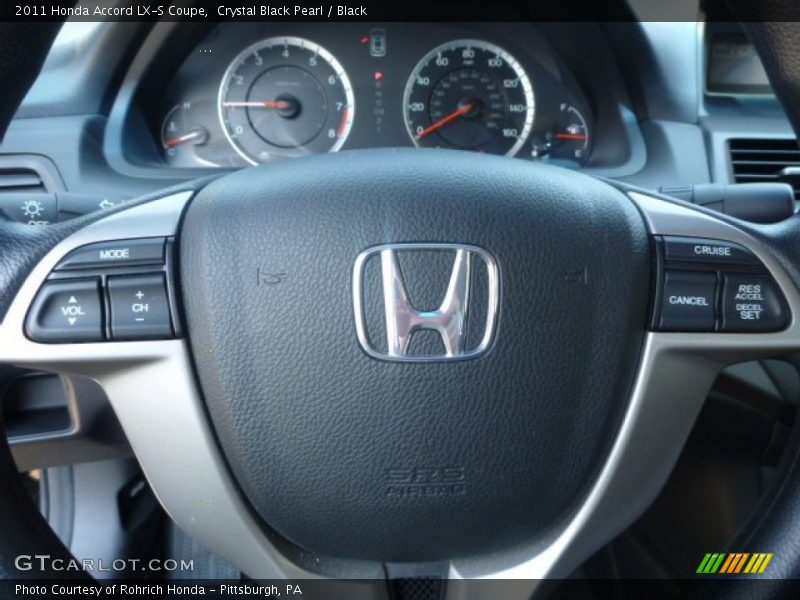 Crystal Black Pearl / Black 2011 Honda Accord LX-S Coupe