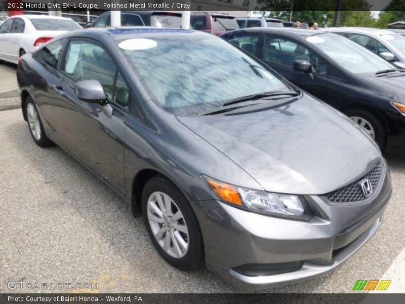 Polished Metal Metallic / Gray 2012 Honda Civic EX-L Coupe