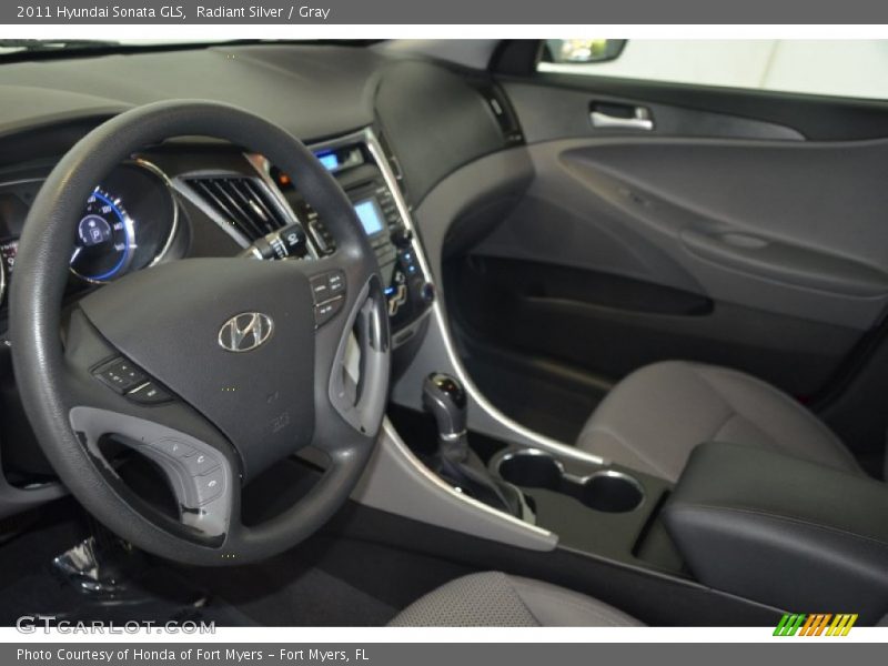 Radiant Silver / Gray 2011 Hyundai Sonata GLS