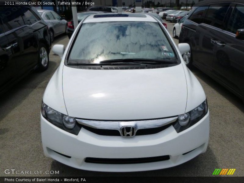 Taffeta White / Beige 2011 Honda Civic EX Sedan