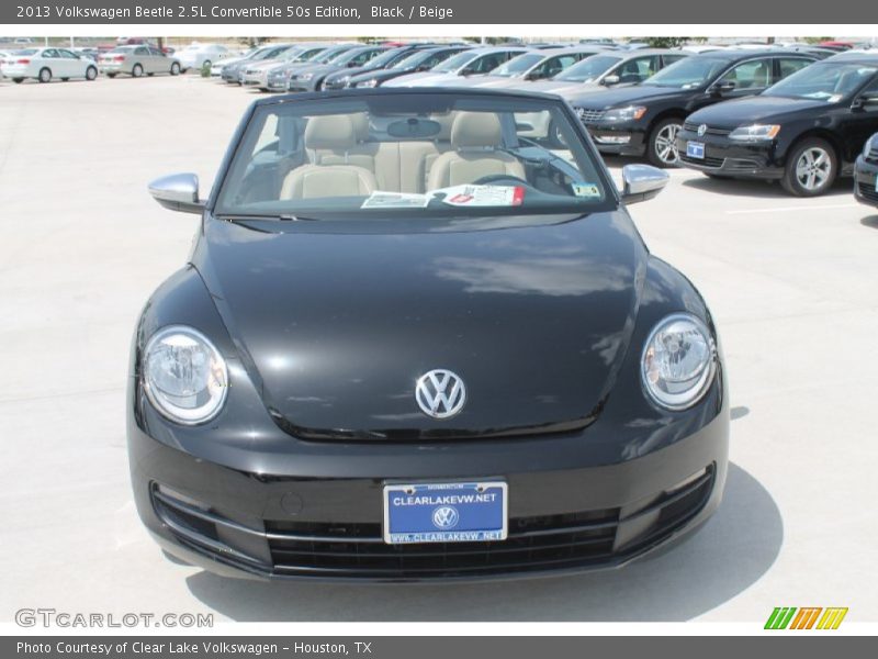 Black / Beige 2013 Volkswagen Beetle 2.5L Convertible 50s Edition