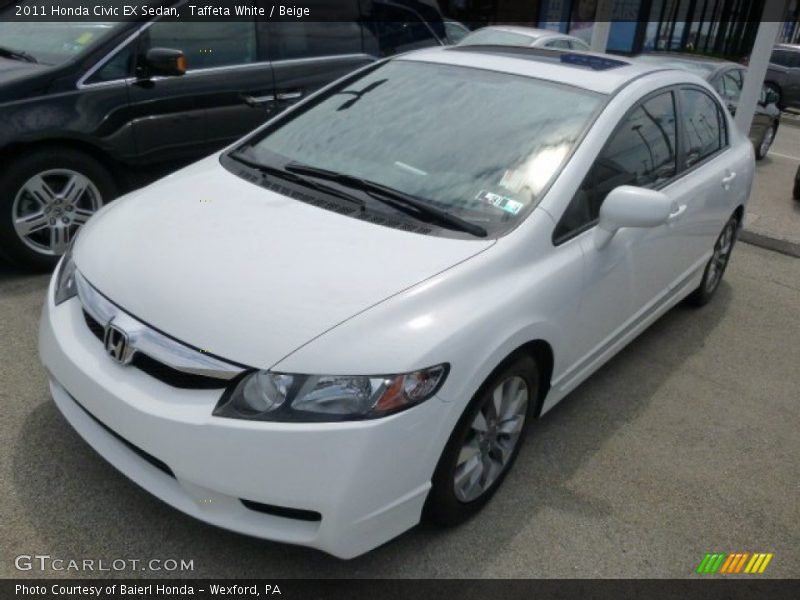 Taffeta White / Beige 2011 Honda Civic EX Sedan