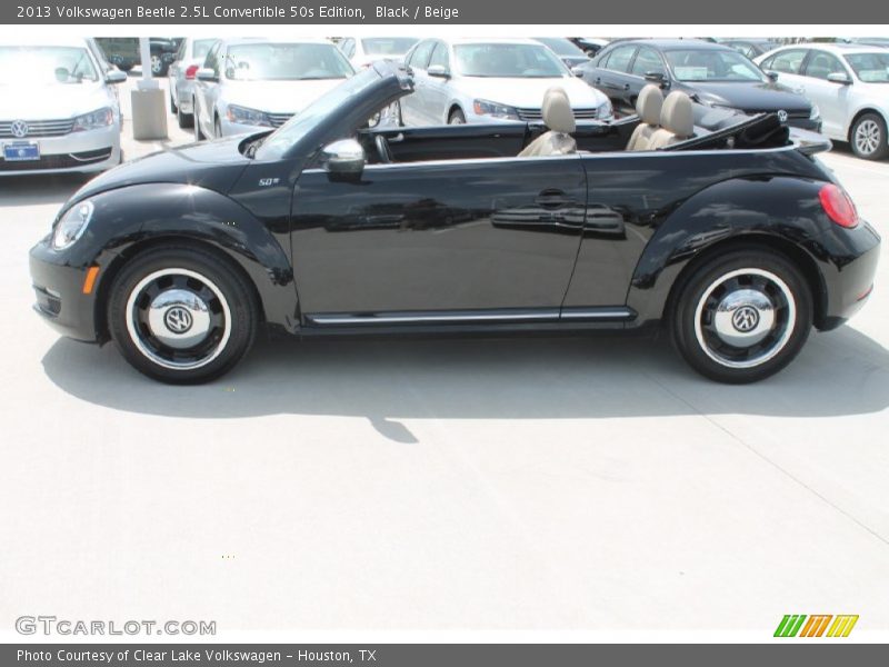 Black / Beige 2013 Volkswagen Beetle 2.5L Convertible 50s Edition