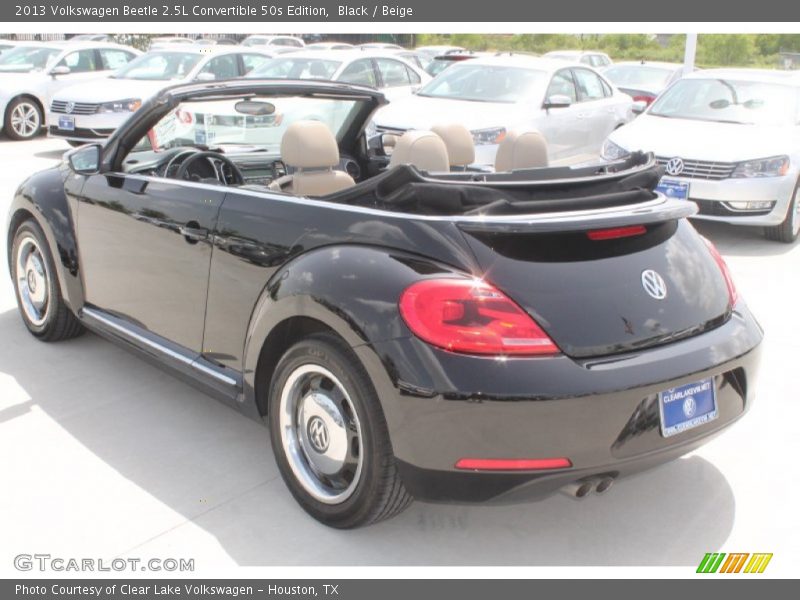 Black / Beige 2013 Volkswagen Beetle 2.5L Convertible 50s Edition