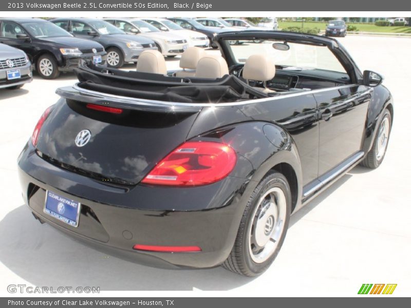 Black / Beige 2013 Volkswagen Beetle 2.5L Convertible 50s Edition