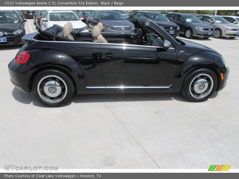 Black / Beige 2013 Volkswagen Beetle 2.5L Convertible 50s Edition