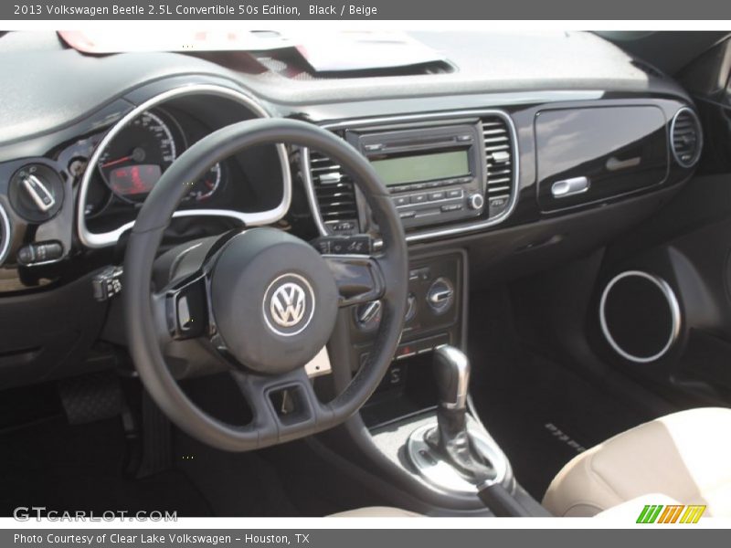 Black / Beige 2013 Volkswagen Beetle 2.5L Convertible 50s Edition