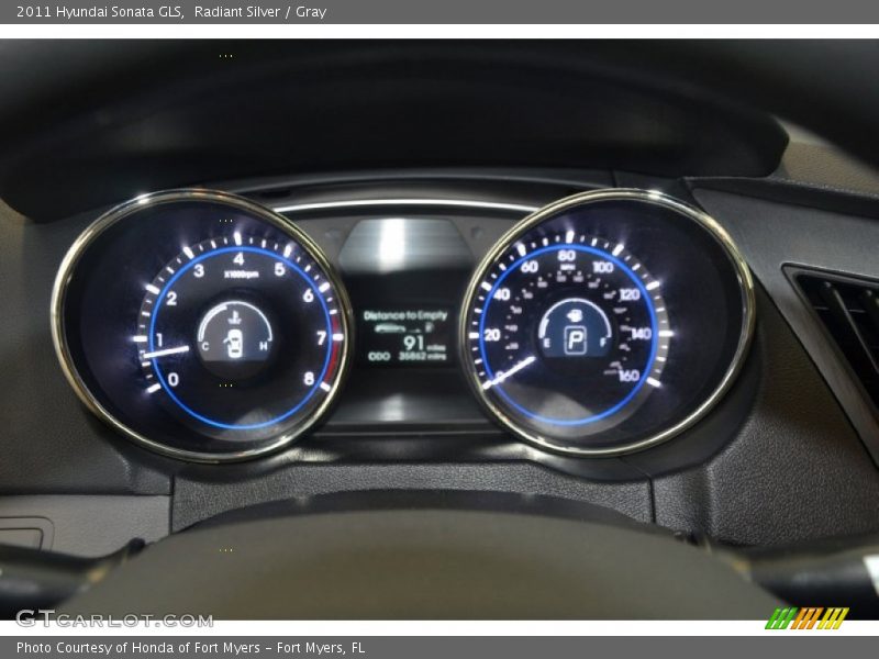 Radiant Silver / Gray 2011 Hyundai Sonata GLS