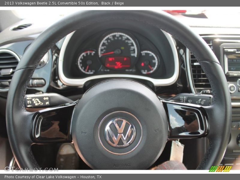 Black / Beige 2013 Volkswagen Beetle 2.5L Convertible 50s Edition