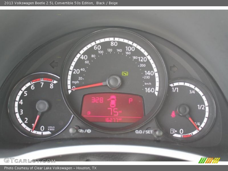 Black / Beige 2013 Volkswagen Beetle 2.5L Convertible 50s Edition