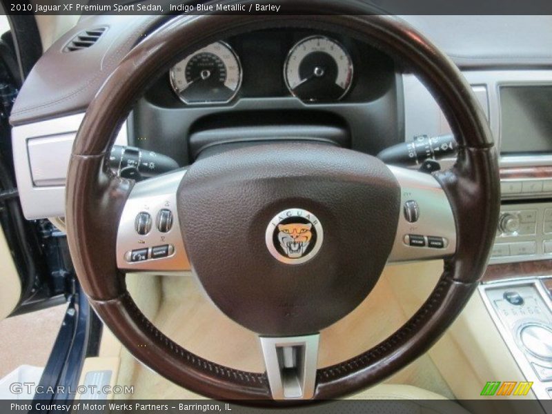Indigo Blue Metallic / Barley 2010 Jaguar XF Premium Sport Sedan
