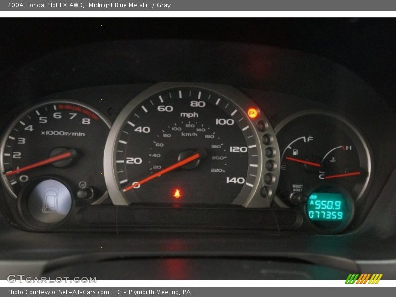 Midnight Blue Metallic / Gray 2004 Honda Pilot EX 4WD