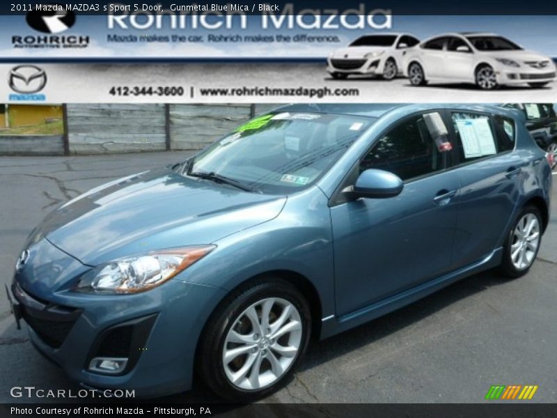 Gunmetal Blue Mica / Black 2011 Mazda MAZDA3 s Sport 5 Door