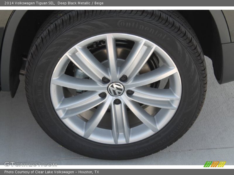 Deep Black Metallic / Beige 2014 Volkswagen Tiguan SEL