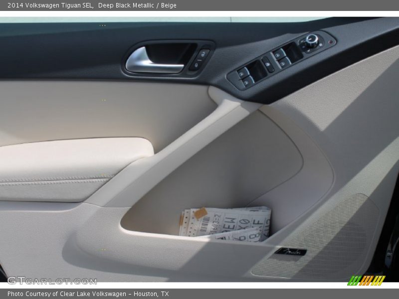 Deep Black Metallic / Beige 2014 Volkswagen Tiguan SEL