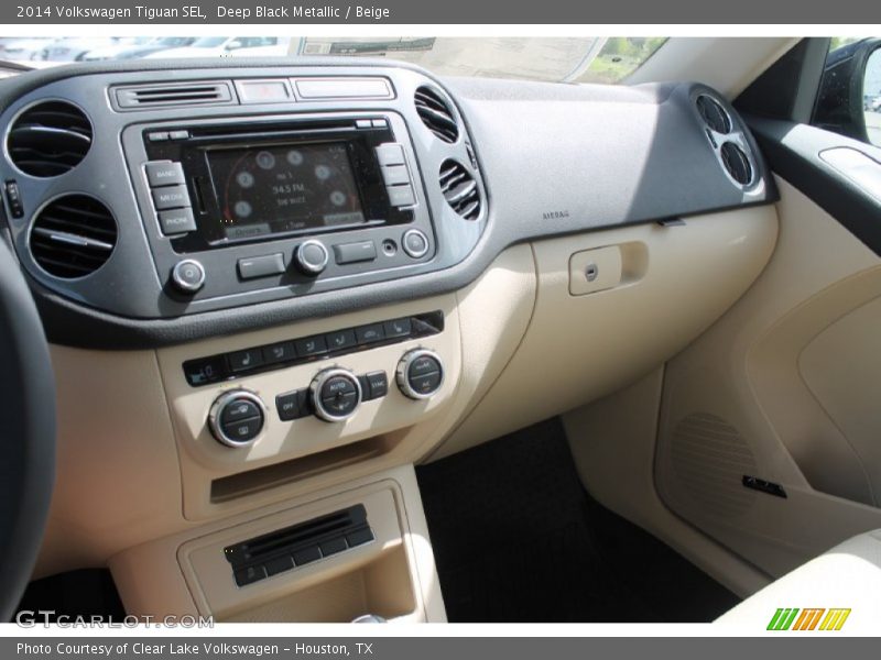 Deep Black Metallic / Beige 2014 Volkswagen Tiguan SEL