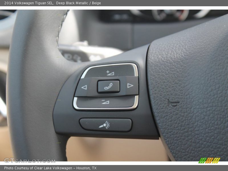 Deep Black Metallic / Beige 2014 Volkswagen Tiguan SEL