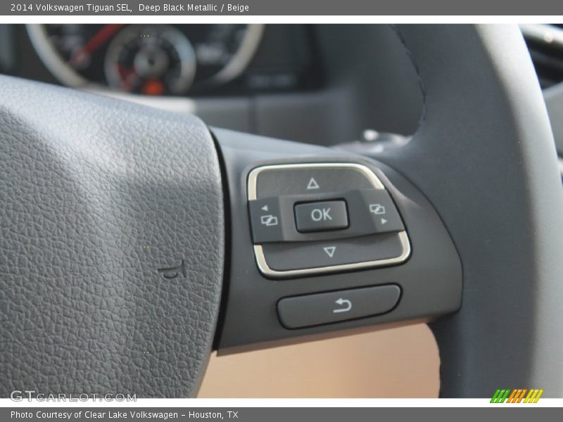 Deep Black Metallic / Beige 2014 Volkswagen Tiguan SEL