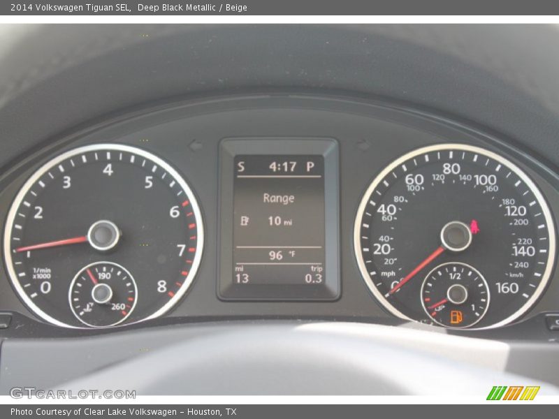 Deep Black Metallic / Beige 2014 Volkswagen Tiguan SEL