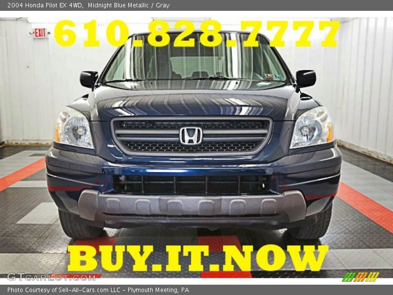 Midnight Blue Metallic / Gray 2004 Honda Pilot EX 4WD