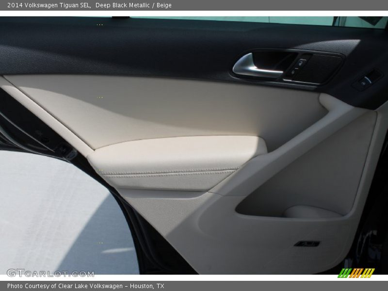Deep Black Metallic / Beige 2014 Volkswagen Tiguan SEL