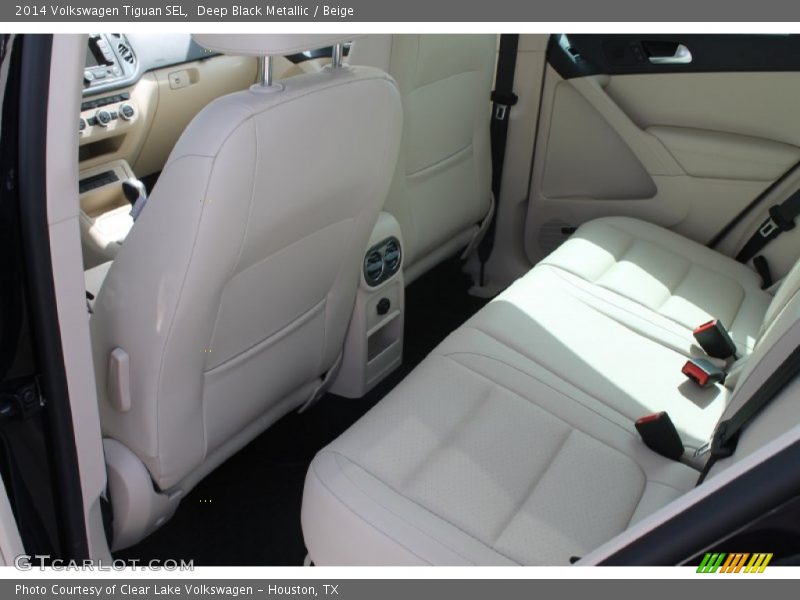 Deep Black Metallic / Beige 2014 Volkswagen Tiguan SEL