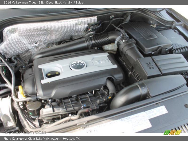 Deep Black Metallic / Beige 2014 Volkswagen Tiguan SEL