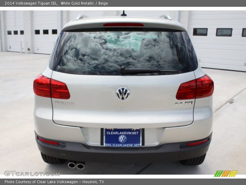 White Gold Metallic / Beige 2014 Volkswagen Tiguan SEL
