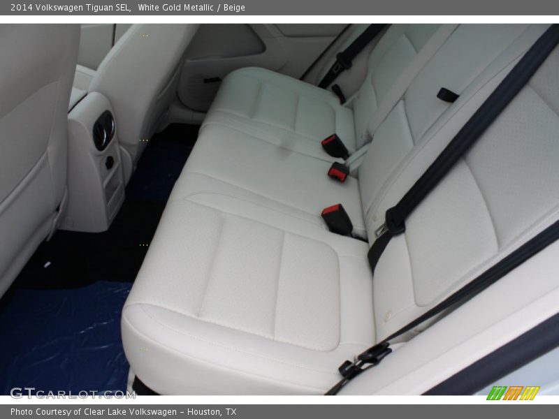 White Gold Metallic / Beige 2014 Volkswagen Tiguan SEL