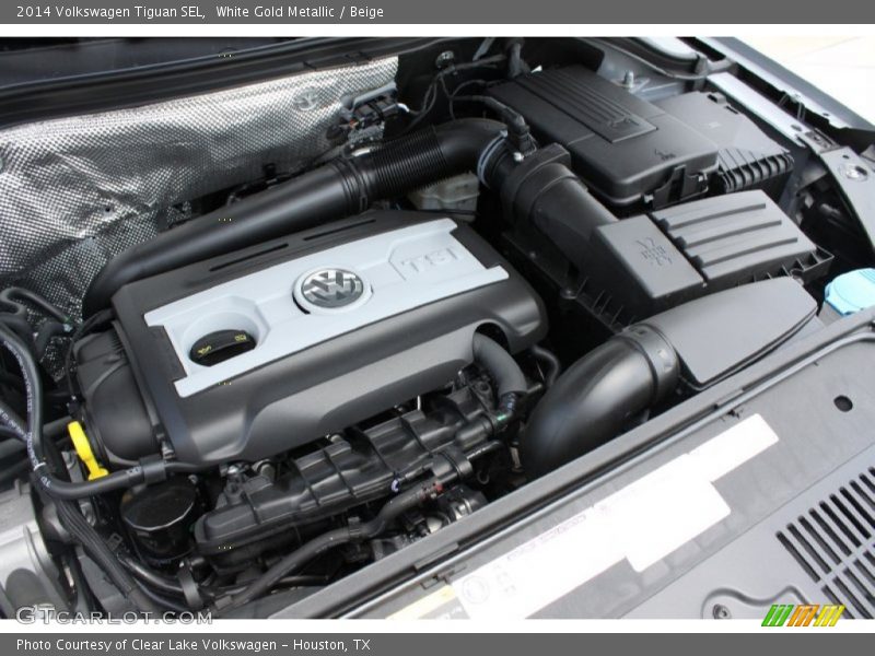 White Gold Metallic / Beige 2014 Volkswagen Tiguan SEL