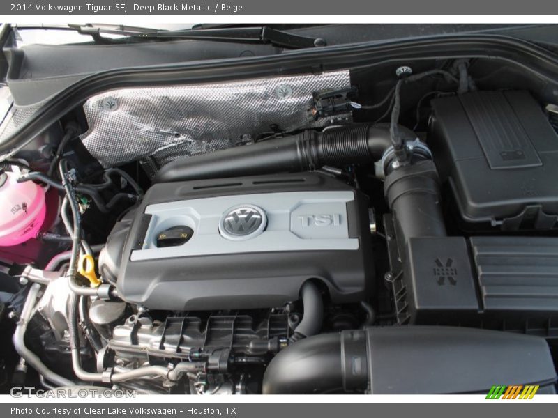 Deep Black Metallic / Beige 2014 Volkswagen Tiguan SE