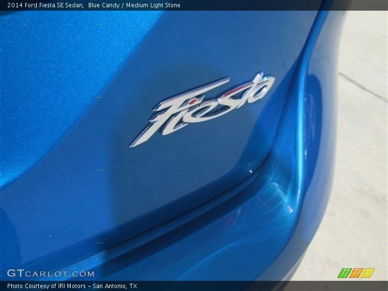Blue Candy / Medium Light Stone 2014 Ford Fiesta SE Sedan