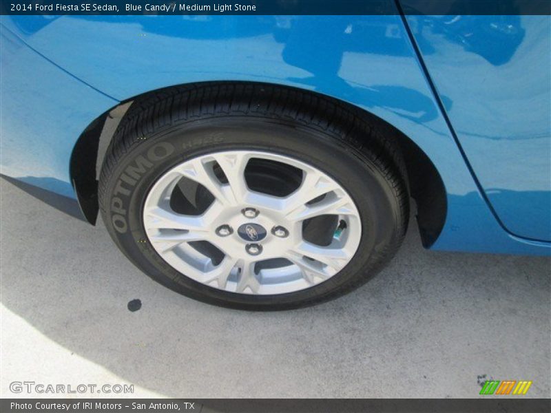 Blue Candy / Medium Light Stone 2014 Ford Fiesta SE Sedan