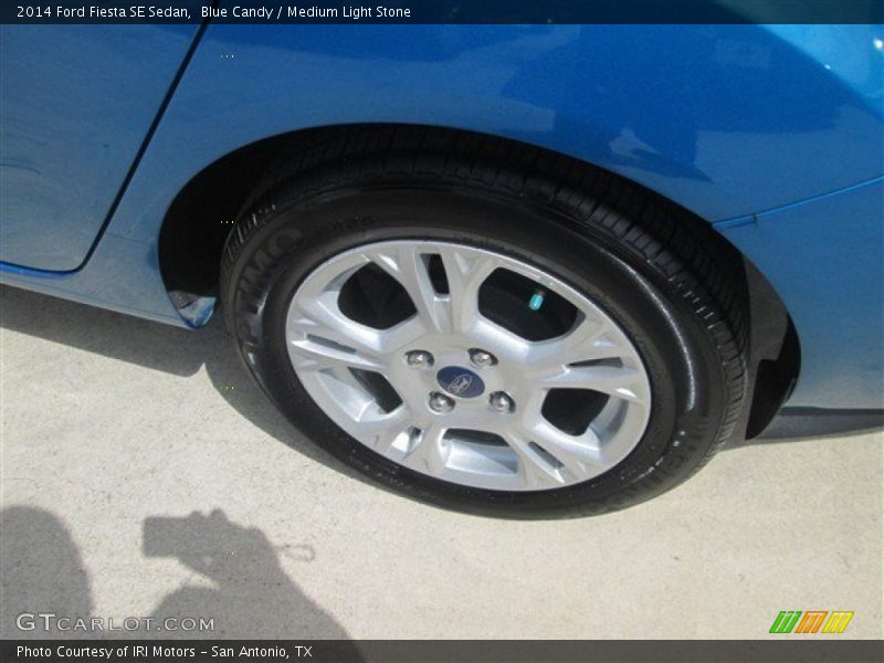 Blue Candy / Medium Light Stone 2014 Ford Fiesta SE Sedan