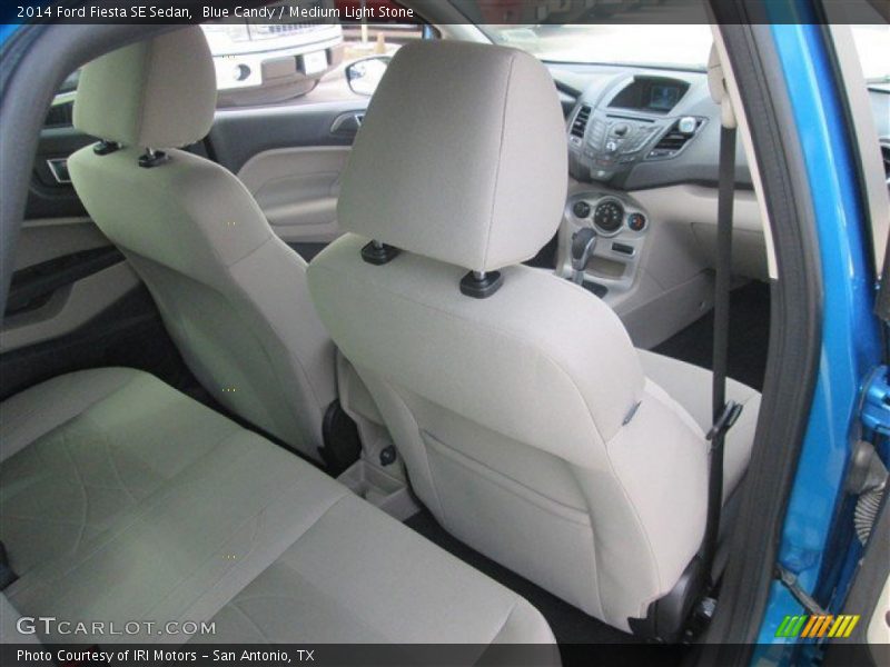 Blue Candy / Medium Light Stone 2014 Ford Fiesta SE Sedan