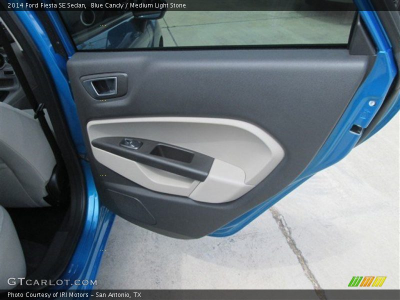 Blue Candy / Medium Light Stone 2014 Ford Fiesta SE Sedan