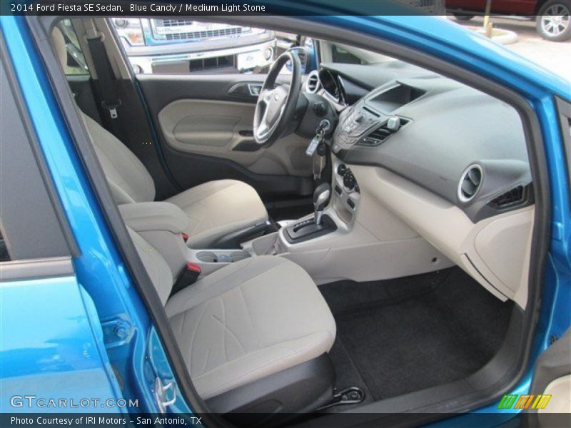 Blue Candy / Medium Light Stone 2014 Ford Fiesta SE Sedan