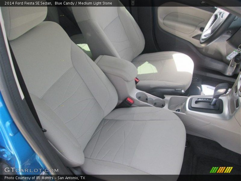 Blue Candy / Medium Light Stone 2014 Ford Fiesta SE Sedan