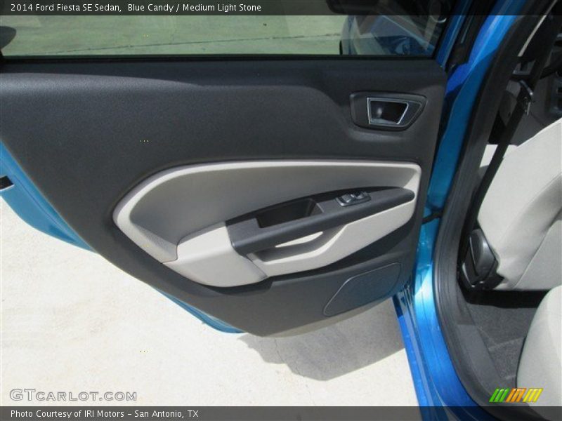Blue Candy / Medium Light Stone 2014 Ford Fiesta SE Sedan